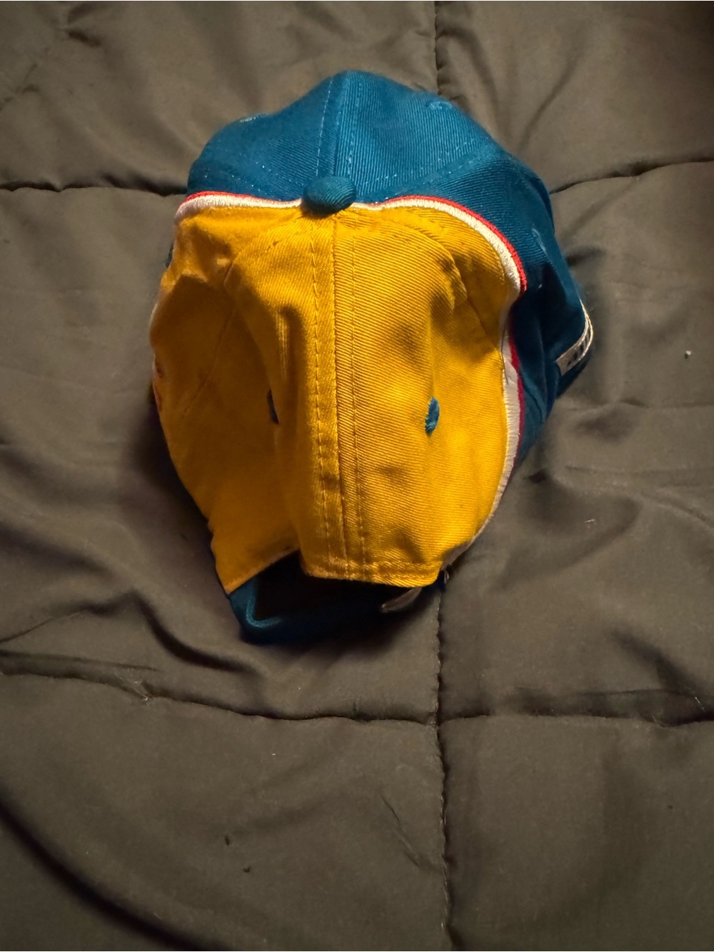 Blue and Yellow Racing Cap with Shell Logo - Picture 3 of 6